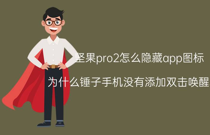 坚果pro2怎么隐藏app图标 为什么锤子手机没有添加双击唤醒功能？